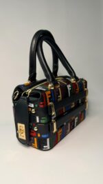 Fendi Baguette Renkli Jakarlı Çanta