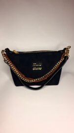 Miu Miu Süet El Portföyü Çanta- SİYAH