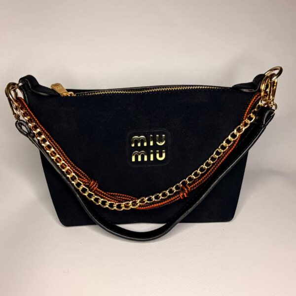 Miu Miu Süet El Portföyü Çanta- SİYAH