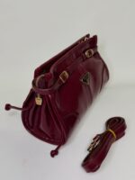 Prada Bonnie Deri El Çantası-VİŞNE ÇÜRÜĞÜ - Görsel 2