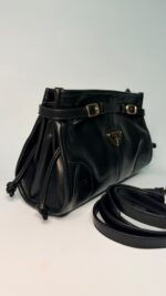 Prada Bonnie Deri El Çantası-SİYAH - Görsel 2