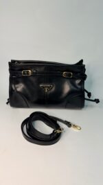 Prada Bonnie Deri El Çantası-SİYAH